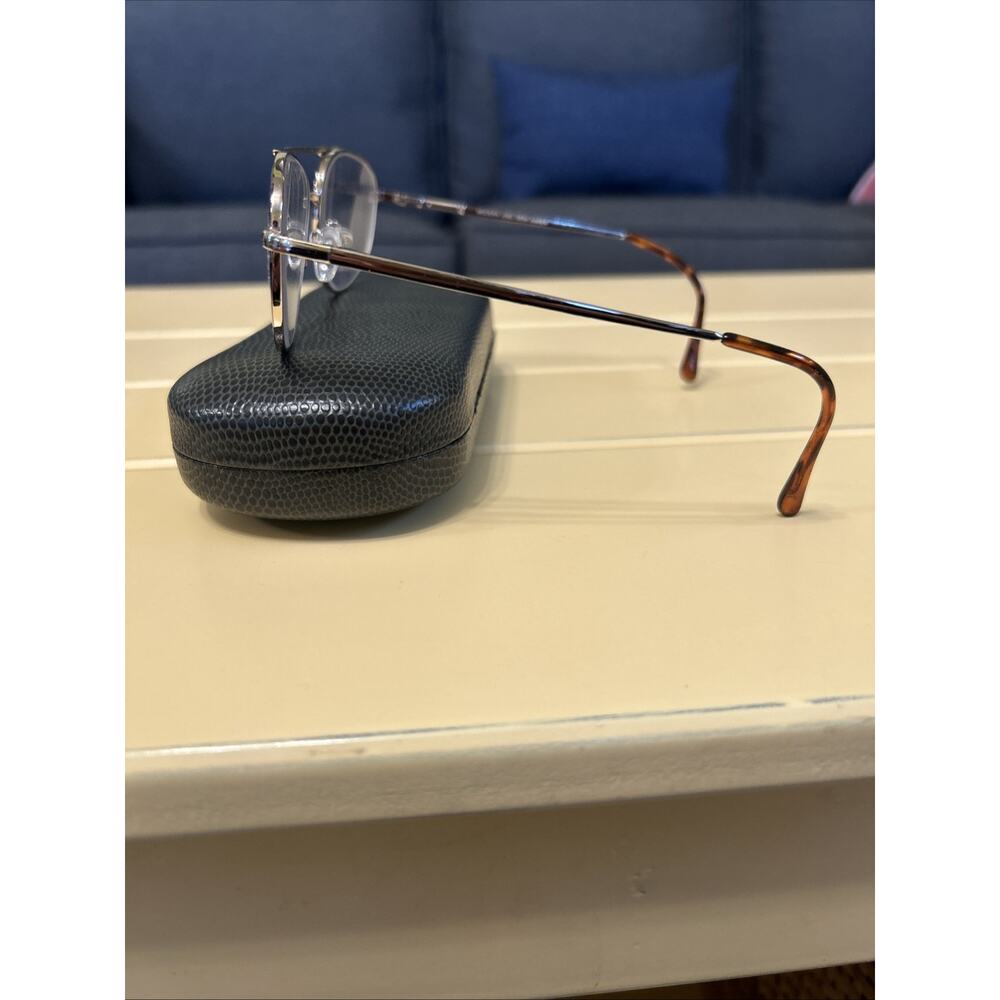 Modern Optical JOEL DEMI AMBER 54-16 Metal Full Rim Eyeglasses Frame F368 Square - Picture 6 of 11